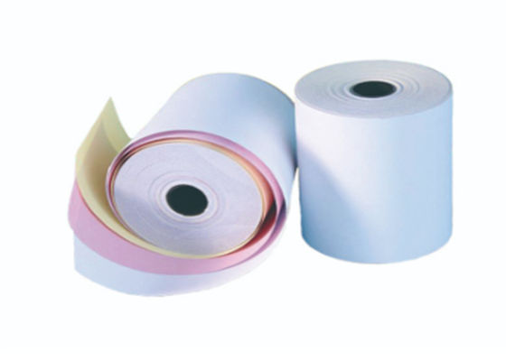 Weißes gelbes 76x70mm NCR-selbstdurchschreibendes Papier des klaren Bild-